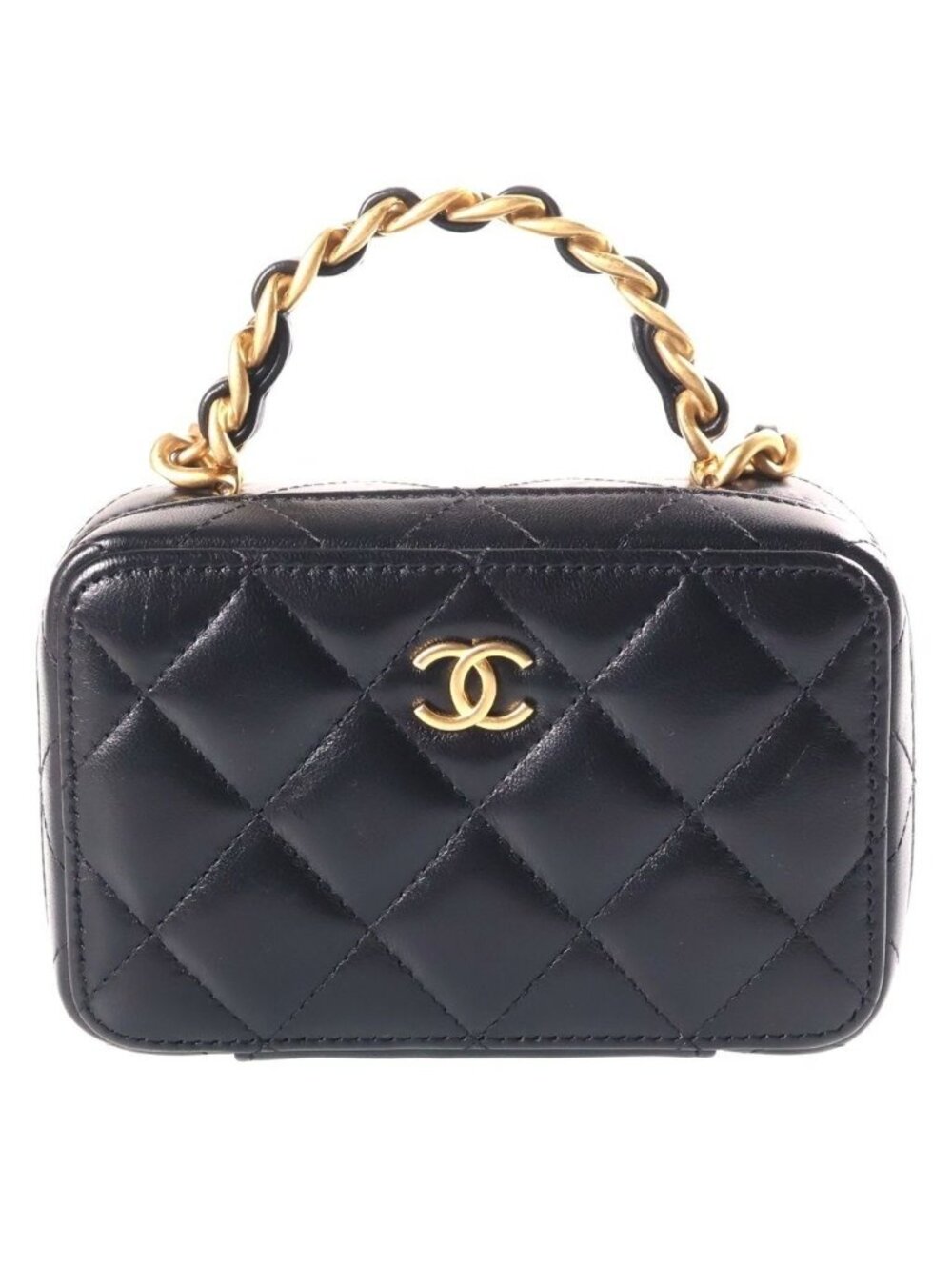 Chanel Small Vanity Chain Shoulder Bag Black